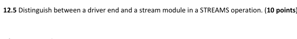1 2 . 5 Distinguish between a driver end and a