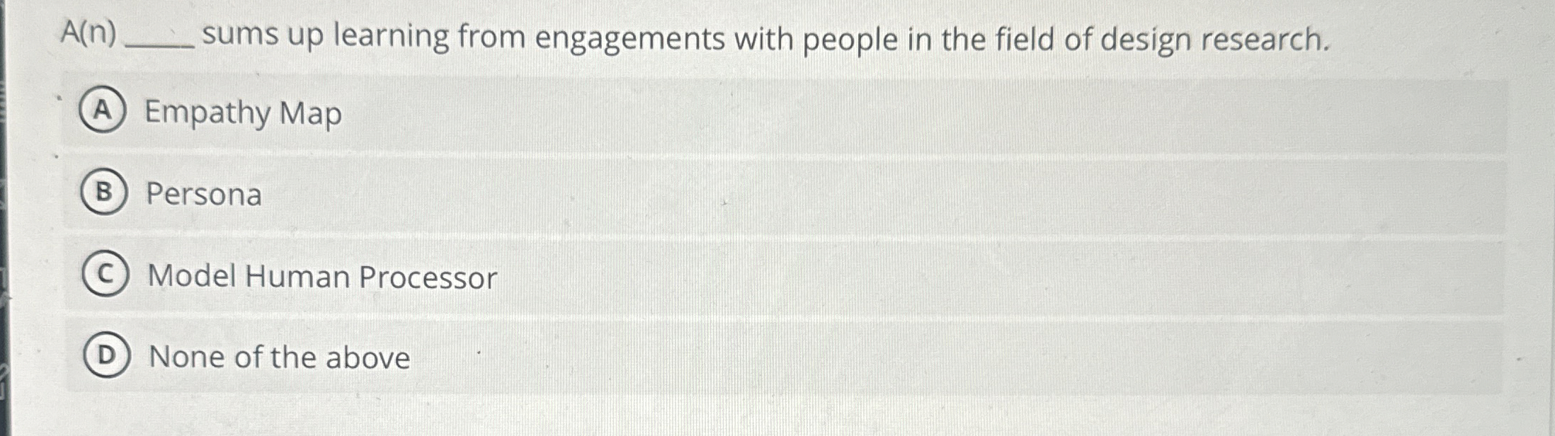 A ( n ) sums up learning from engagements with
