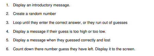 Display an introductory message. Create a random