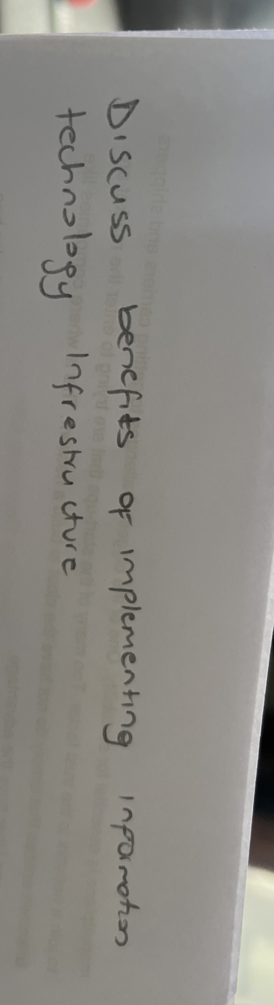 Discuss benefits of implementing information