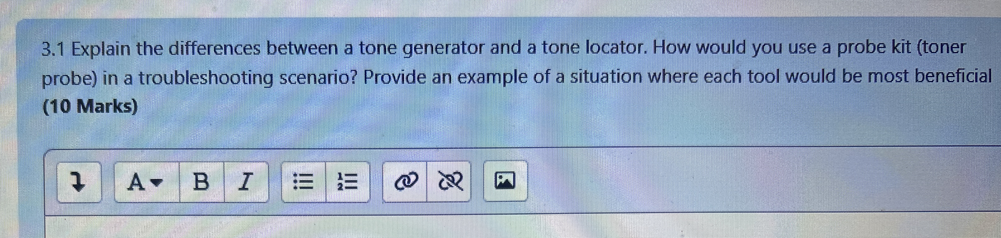 3 . 1 Explain the differences between a tone