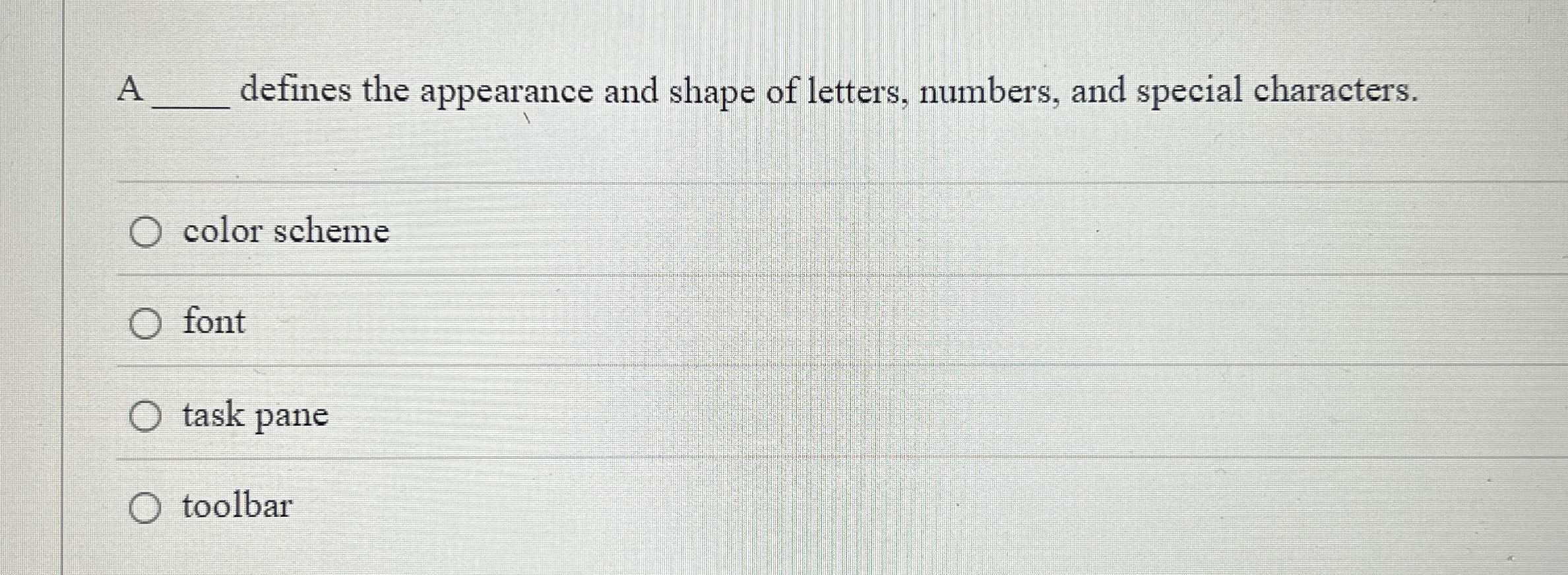 A q , defines the appearance and shape of