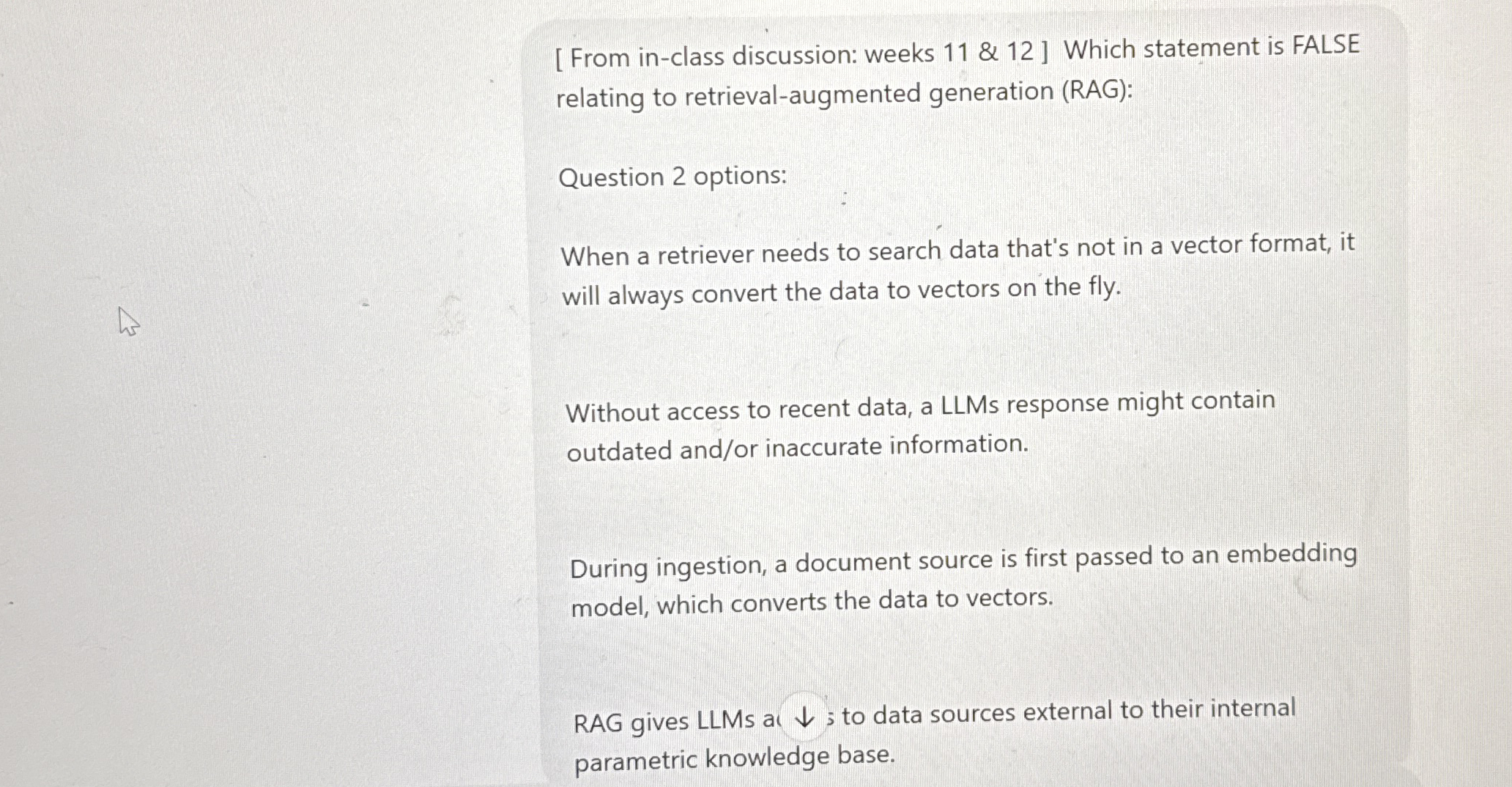 [ From in - class discussion: weeks 1 1 & 1 2 ]