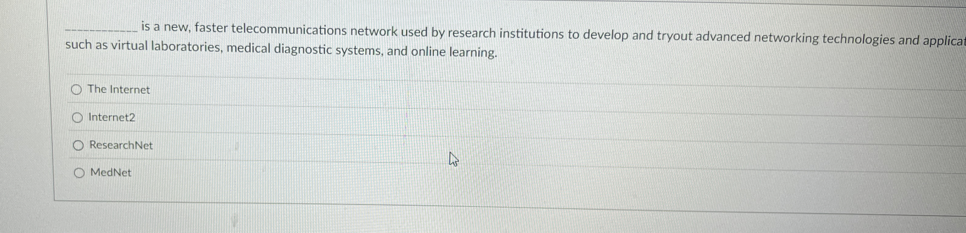 is a new, faster telecommunications network used