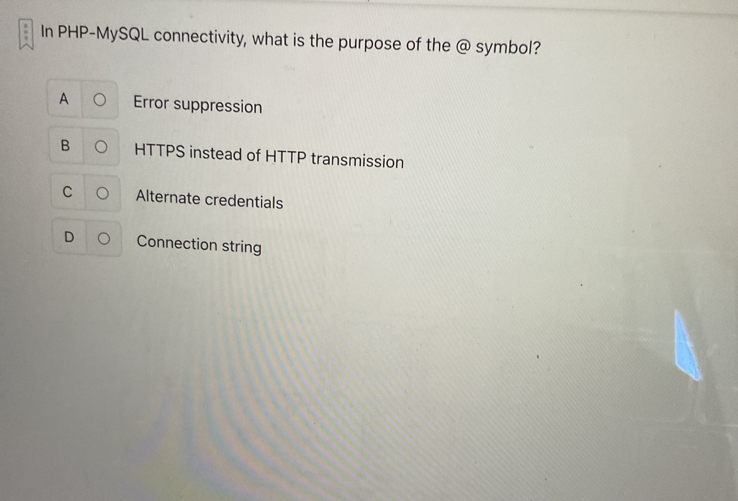 In PHP - MySQL connectivity, what is the purpose