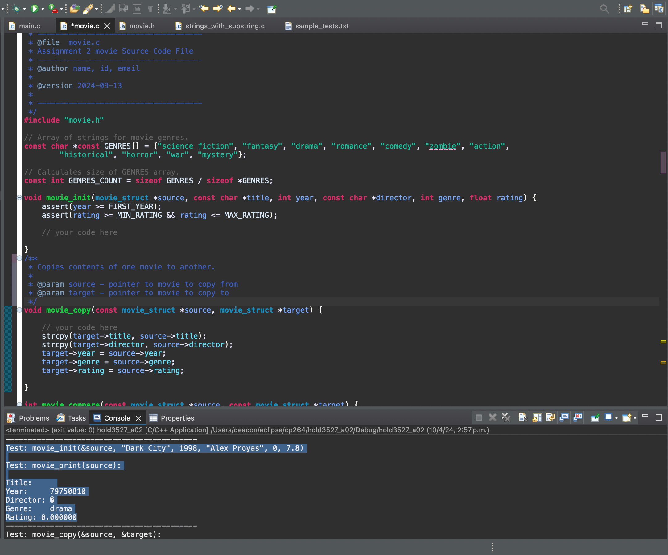 I need to copy the data from the source pointer
