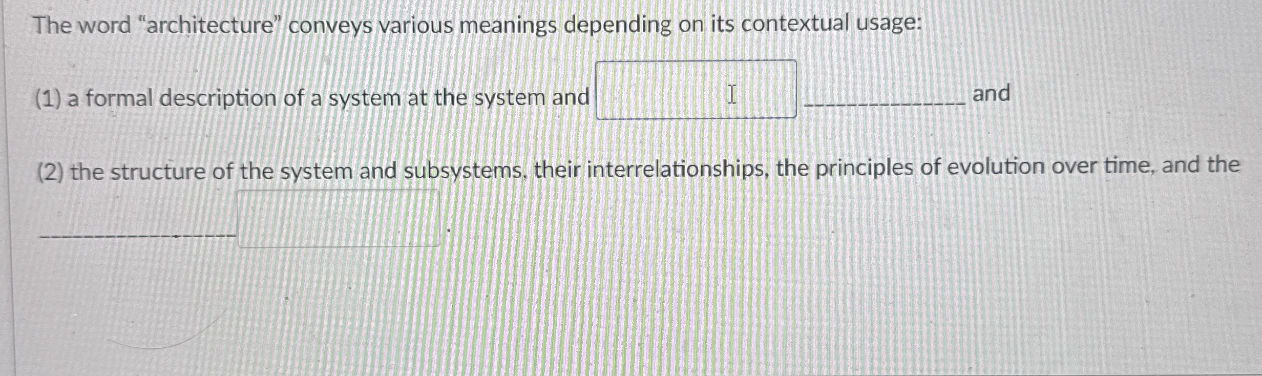 The word "architecture" conveys various meanings