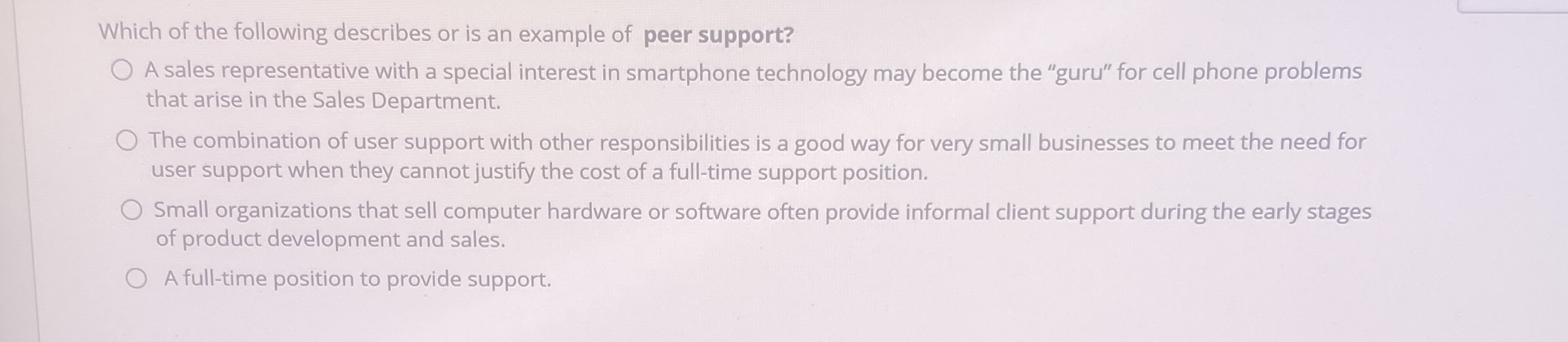 Which of the following describes or is an example