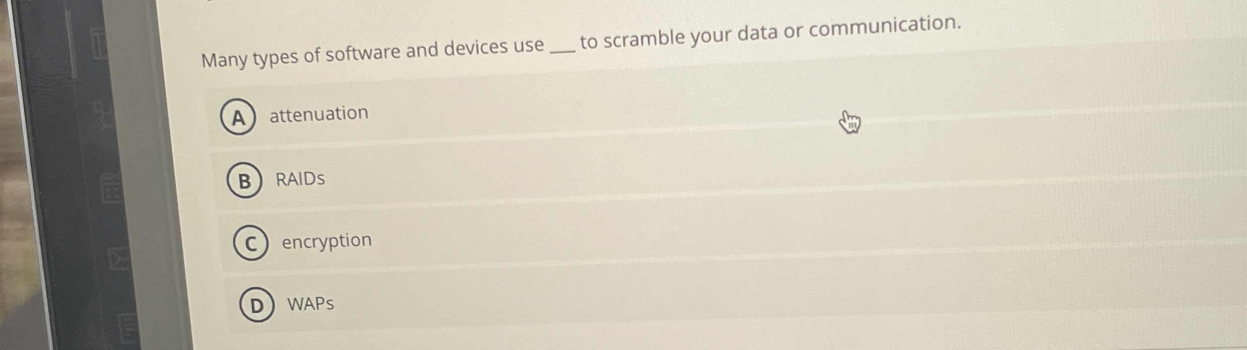 Many types of software and devices use q , to
