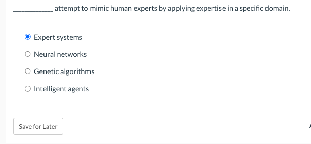 . attempt to mimic human experts by applying