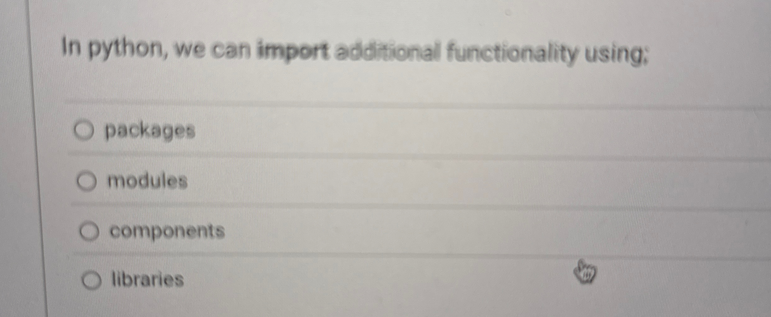 In python, we can import additional functionality