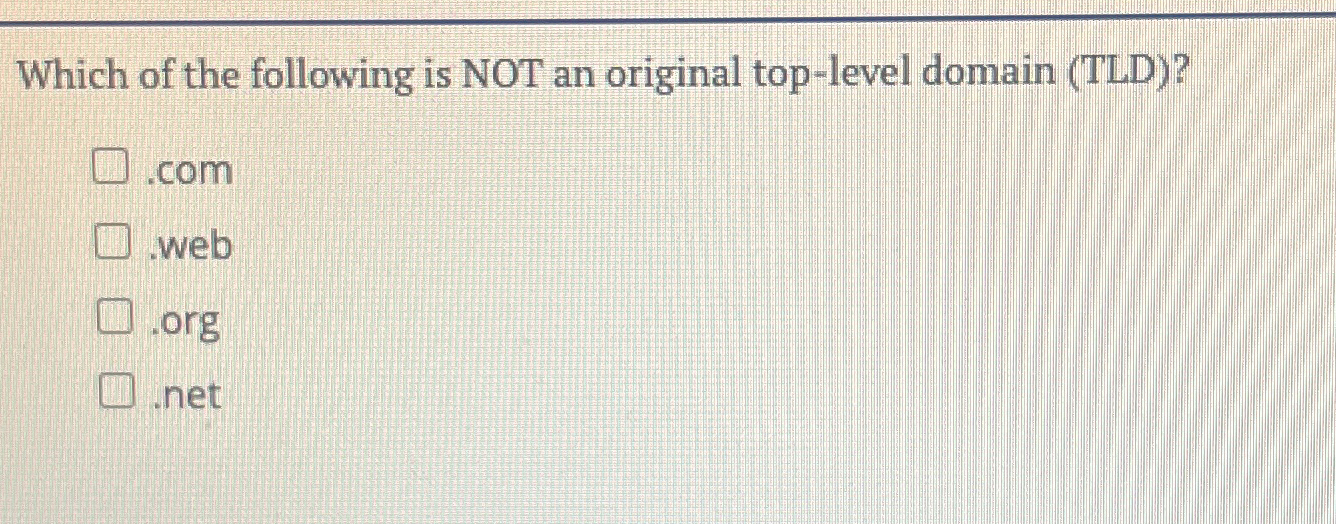 Which of the following is NOT an original top -