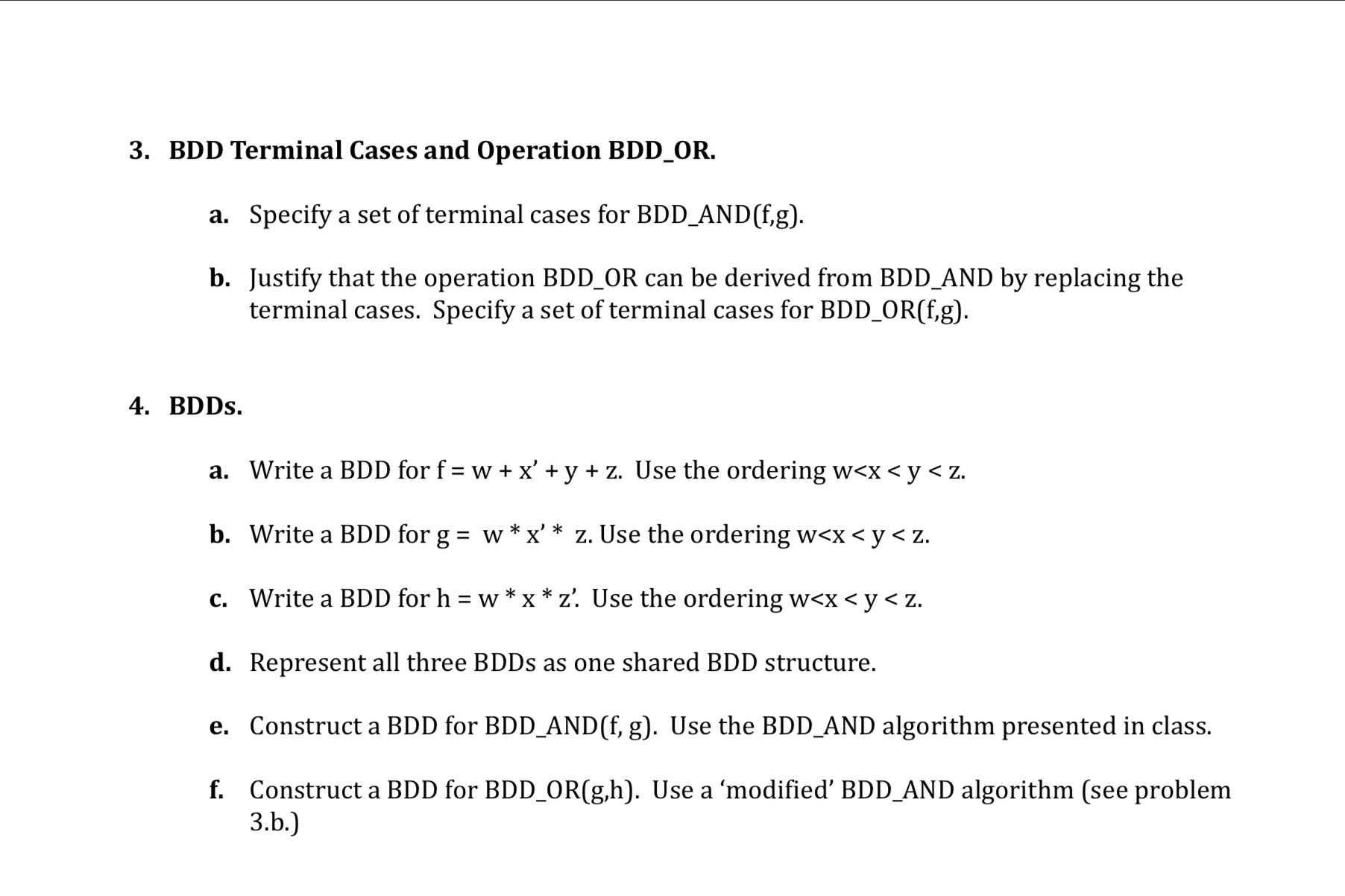 3 . BDD Terminal Cases and Operation BDD _ OR . a
