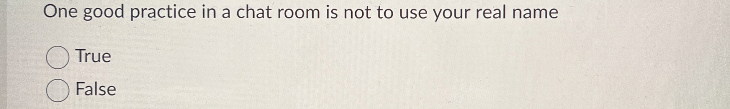 One good practice in a chat room is not to use