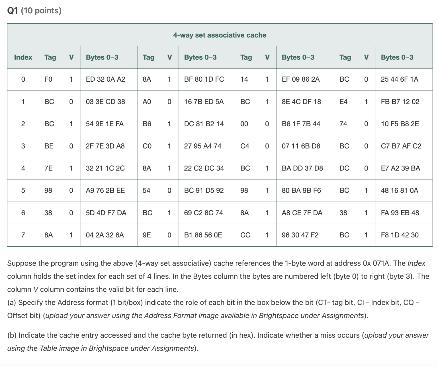Q 1 ( 1 0 points ) Suppose the program using the
