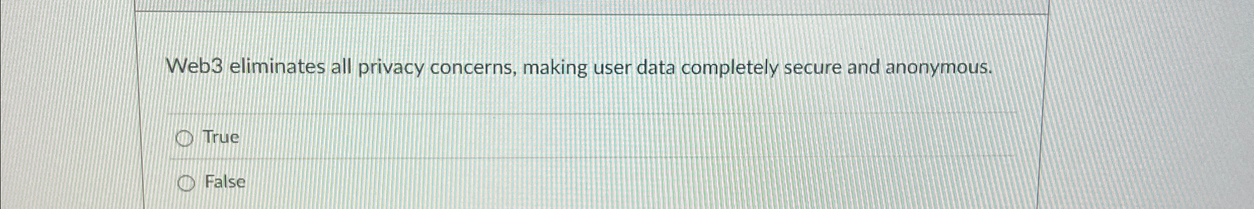 Web 3 eliminates all privacy concerns, making