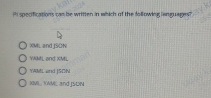 PI specifications can be written in which of the
