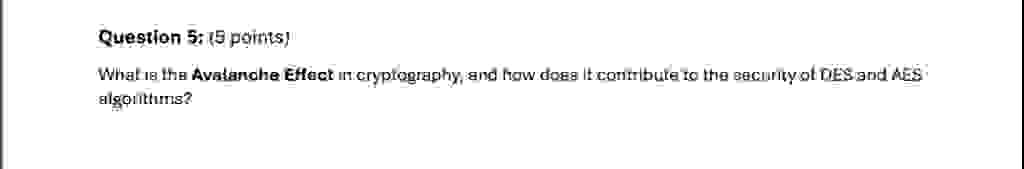 Question 5 What is the Avalanche Effect in