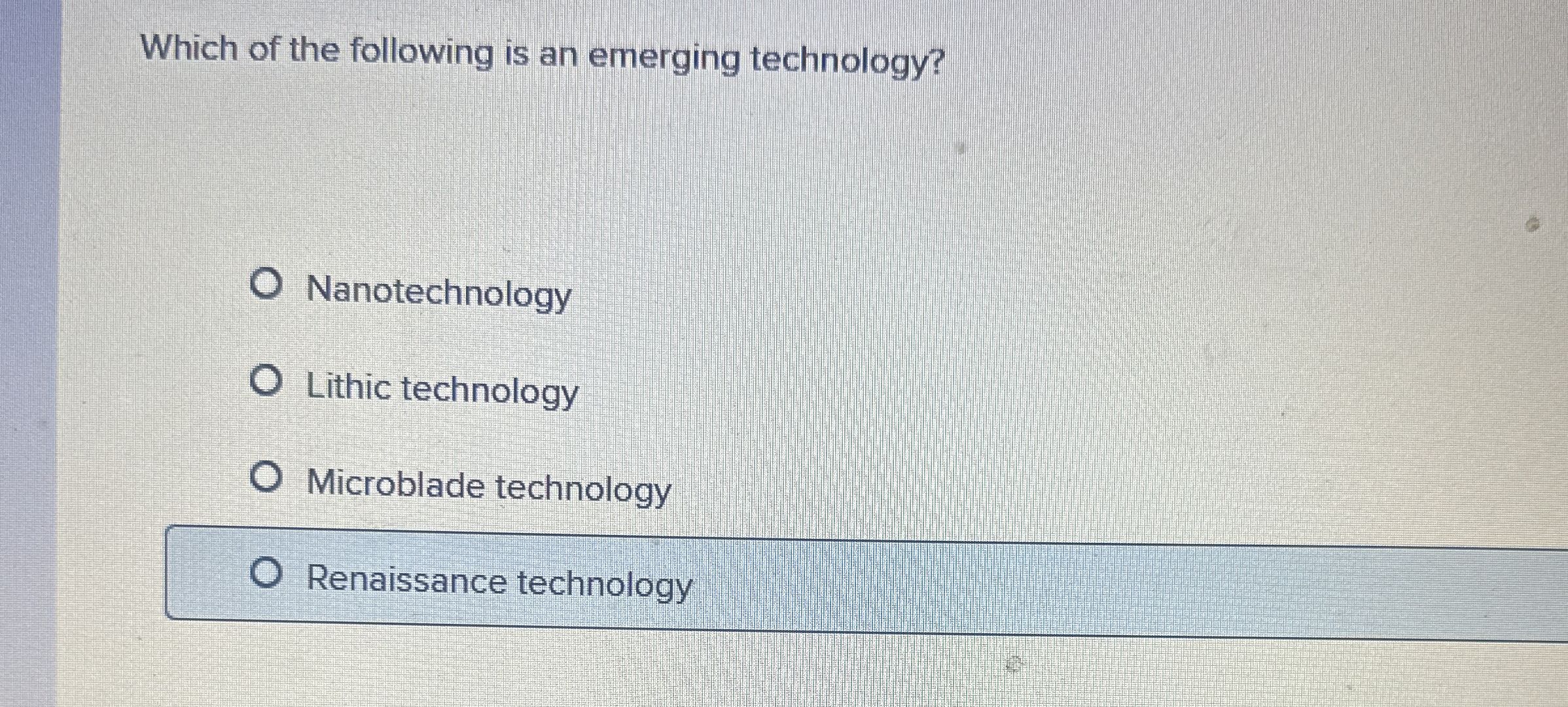 Which of the following is an emerging technology?