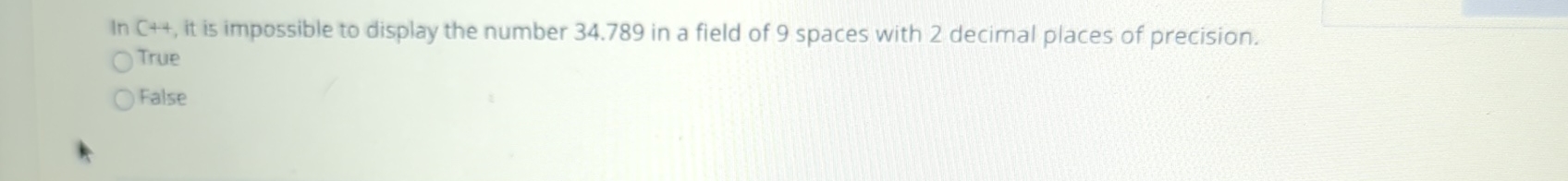 In C + 4 , it is impossible to display the number