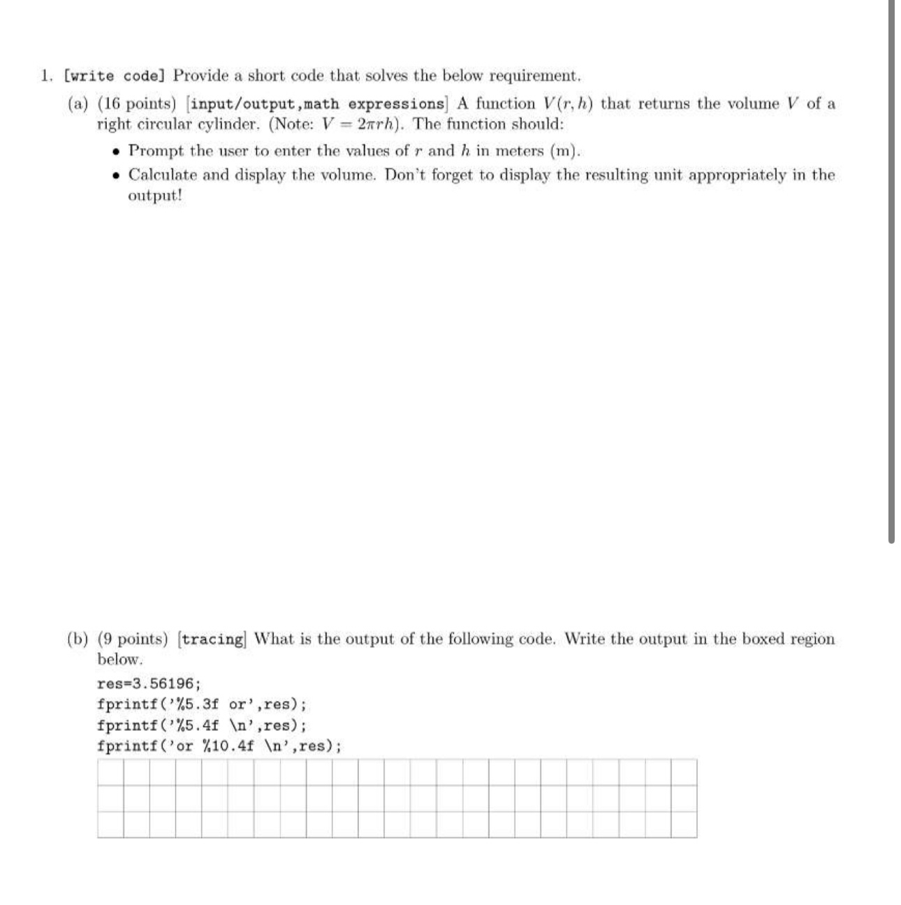 [ write code ] Provide a short code that solves
