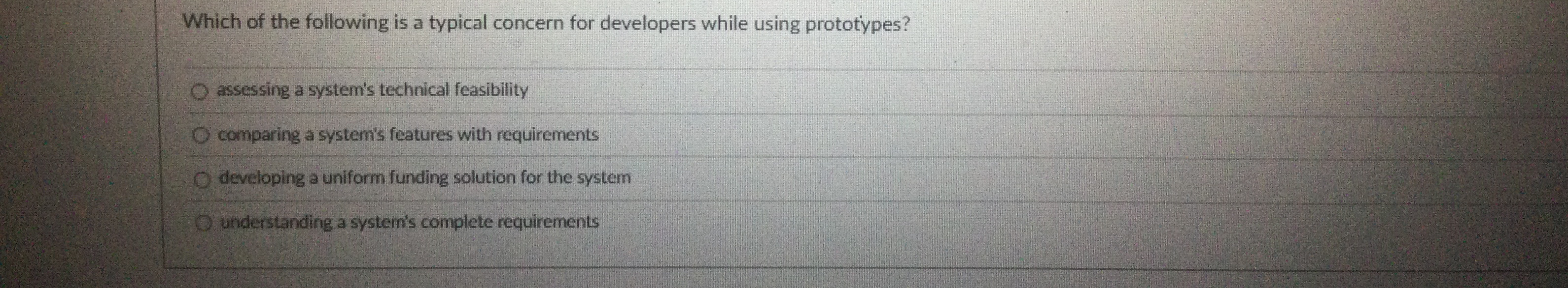 Which of the following is a typical concern for