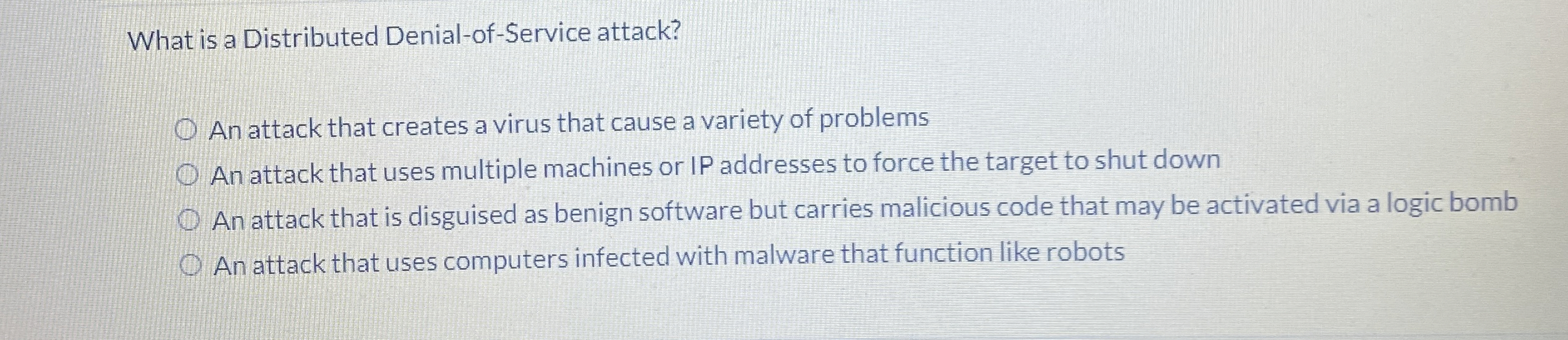 What is a Distributed Denial - of - Service