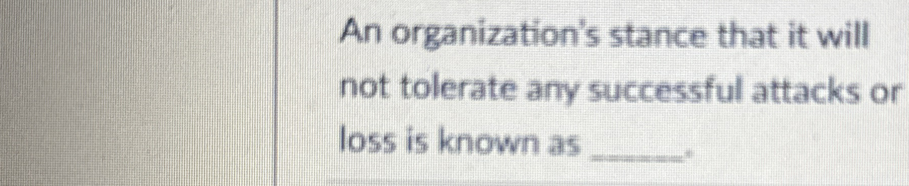 An organization's stance that it will not