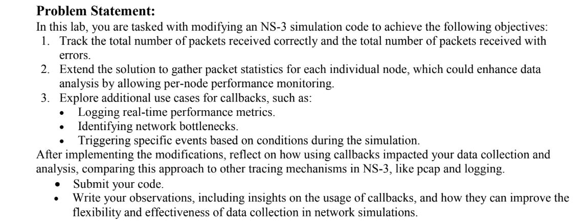 Problem Statement: In this lab, you are tasked