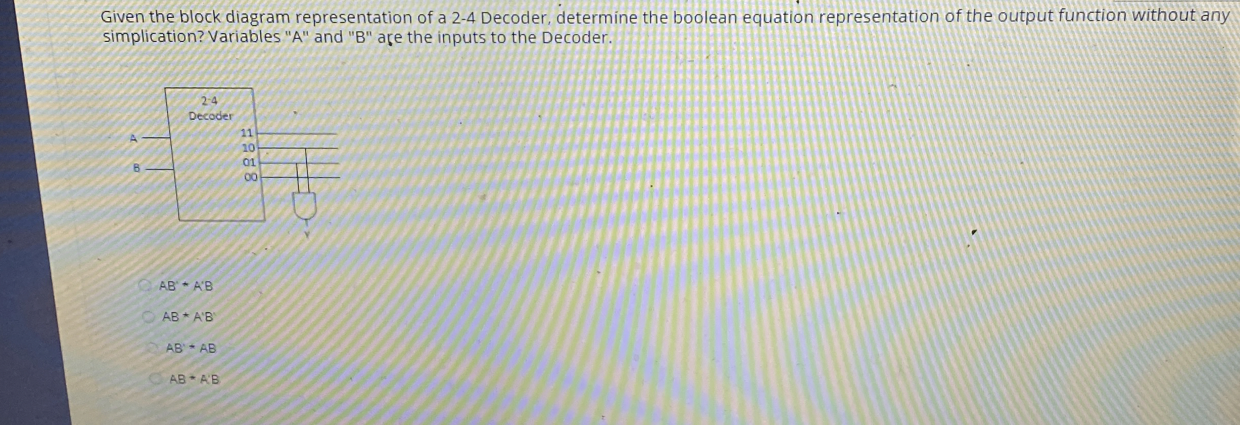 Given the block diagram representation of a 2 - 4