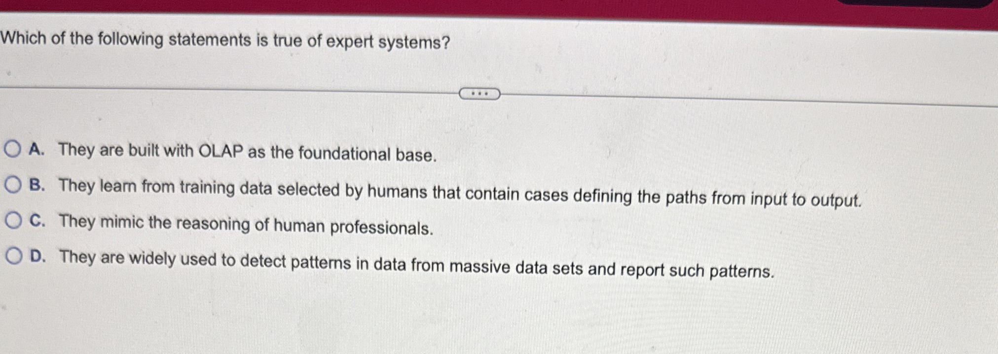 Which of the following statements is true of