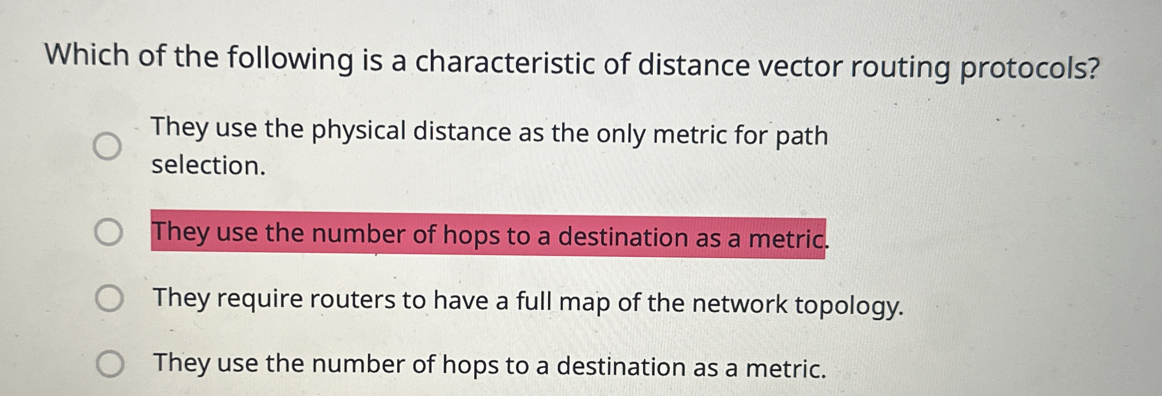 Which of the following is a characteristic of