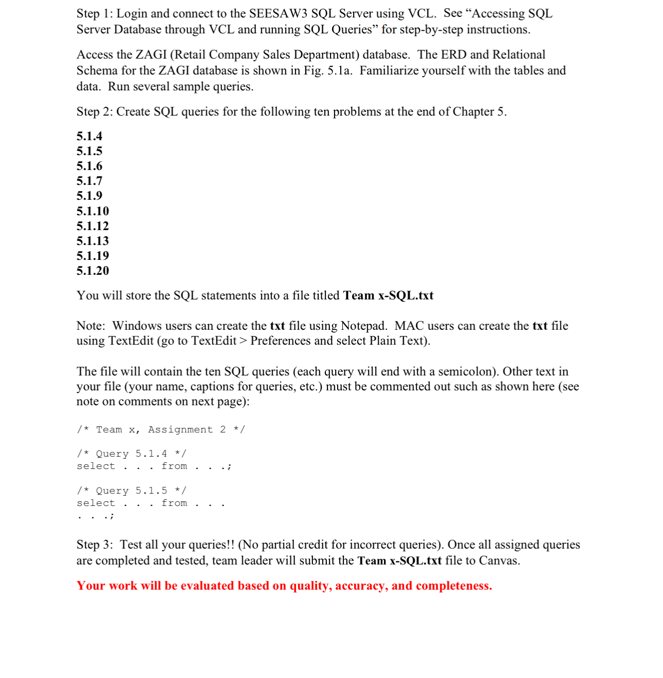 Step 1 : Login and connect to the SEESAW 3 SQL