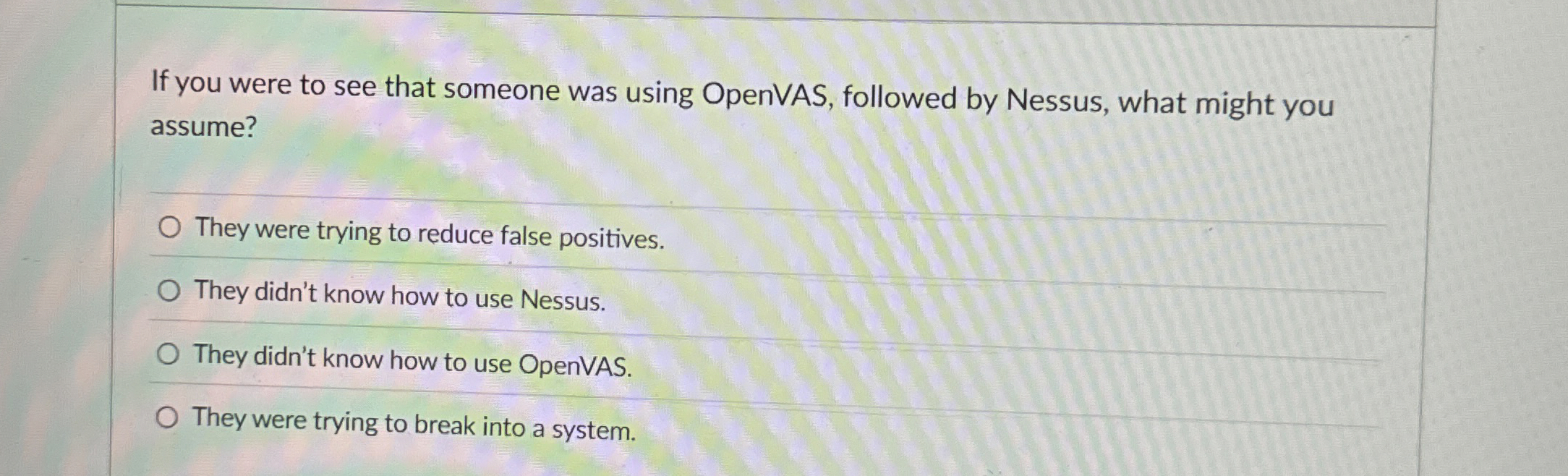 If you were to see that someone was using