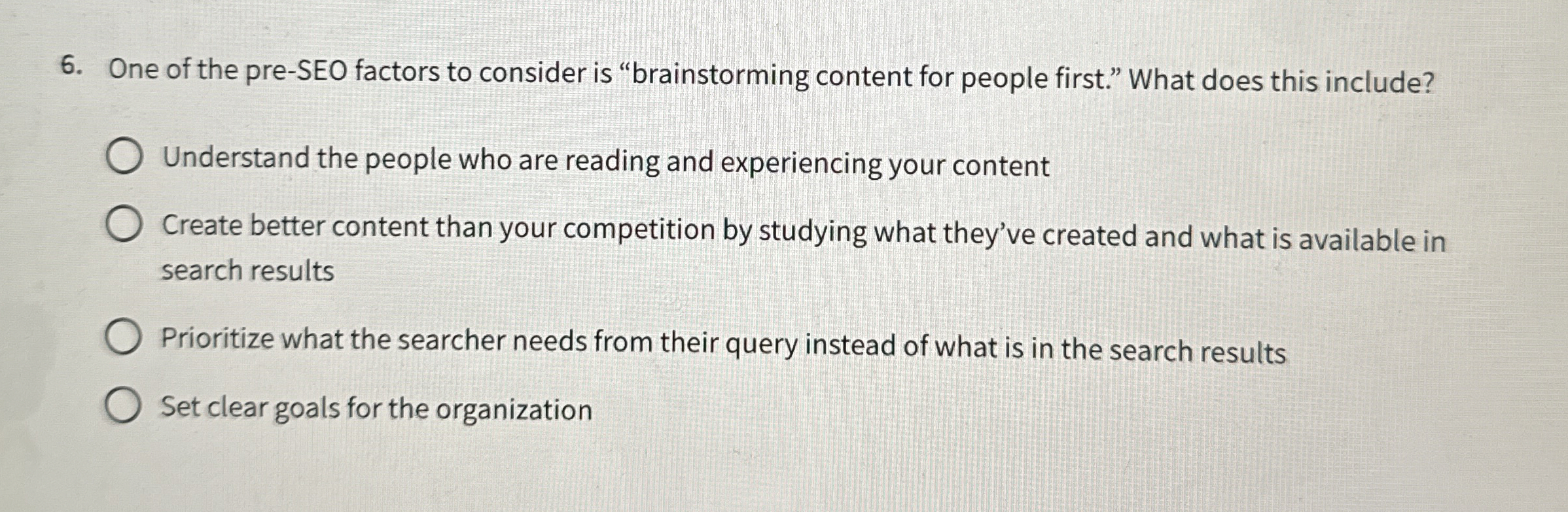 One of the pre - SEO factors to consider is