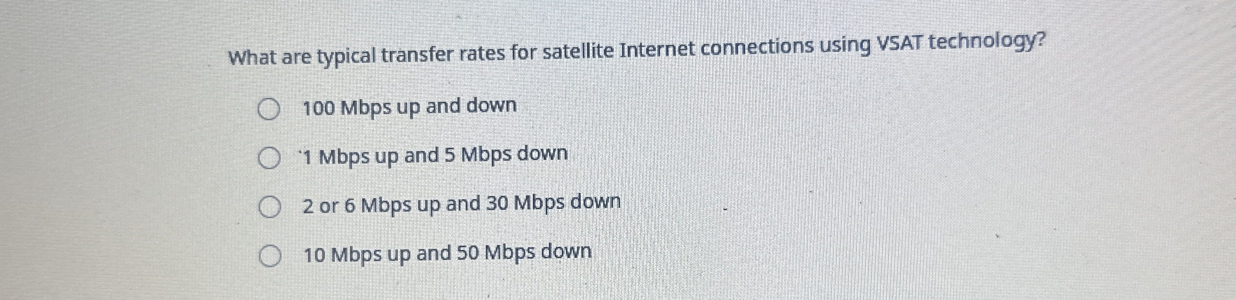 What are typical transfer rates for satellite