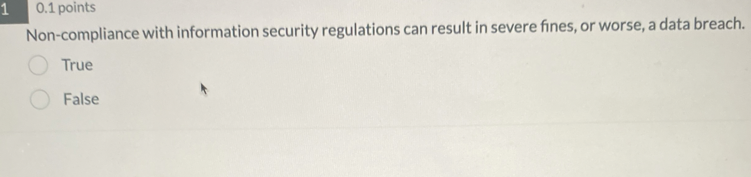 1 0 . 1 points Non - compliance with information
