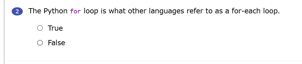 The Python for loop is what other languages refer