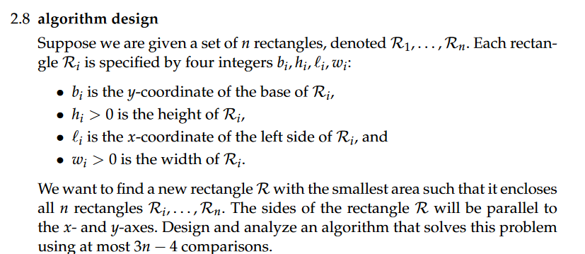 2 . 8 algorithm design Suppose we are given a set