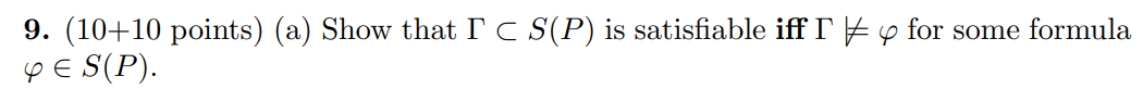 points ) ( a ) Show that s u b S ( P ) is
