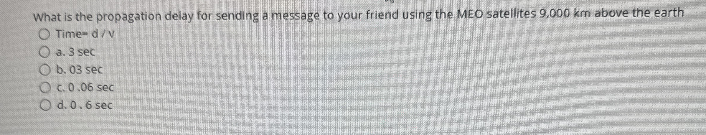 What is the propagation delay for sending a