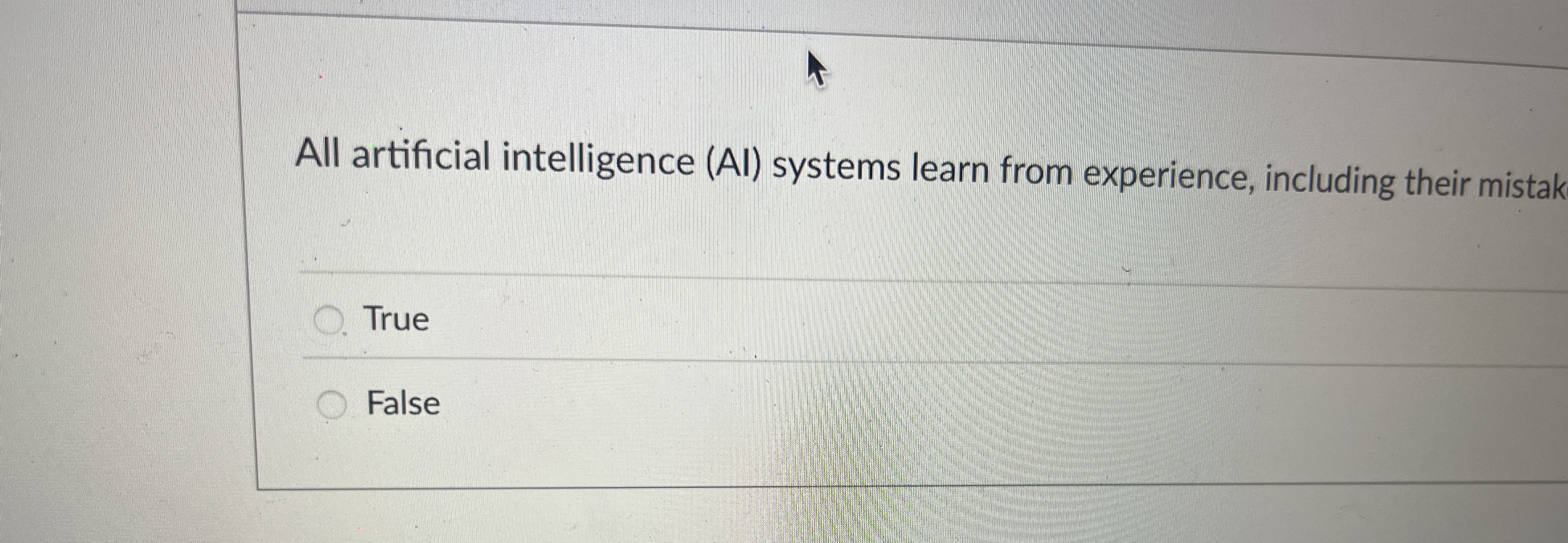 All artificial intelligence ( AI ) systems learn