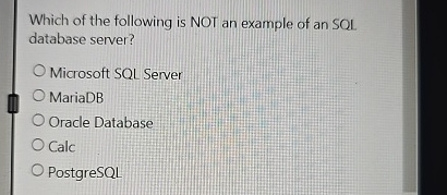 Which of the following is NOT an example of an