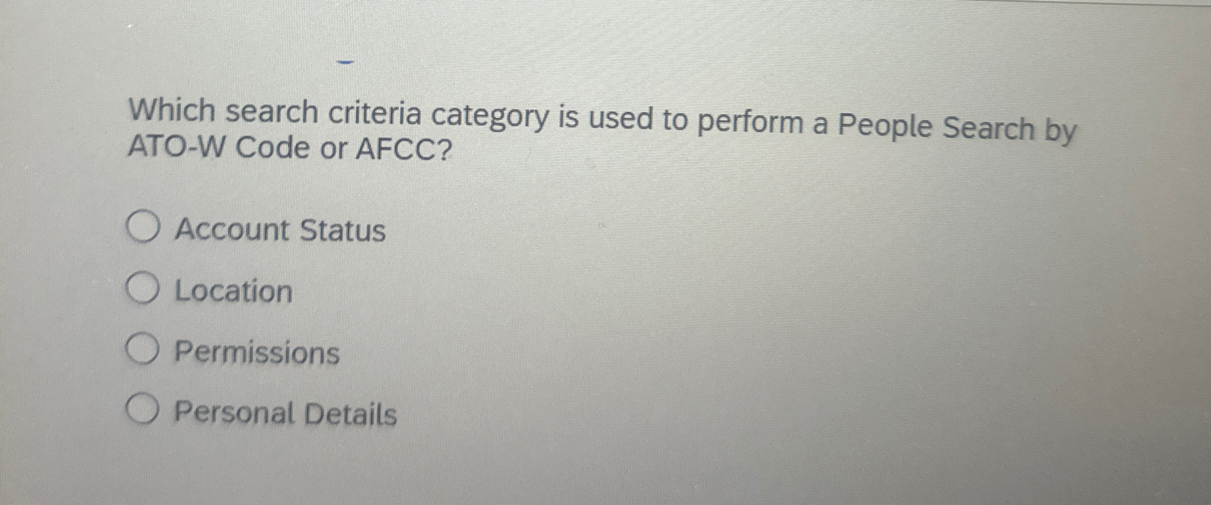 Which search criteria category is used to perform