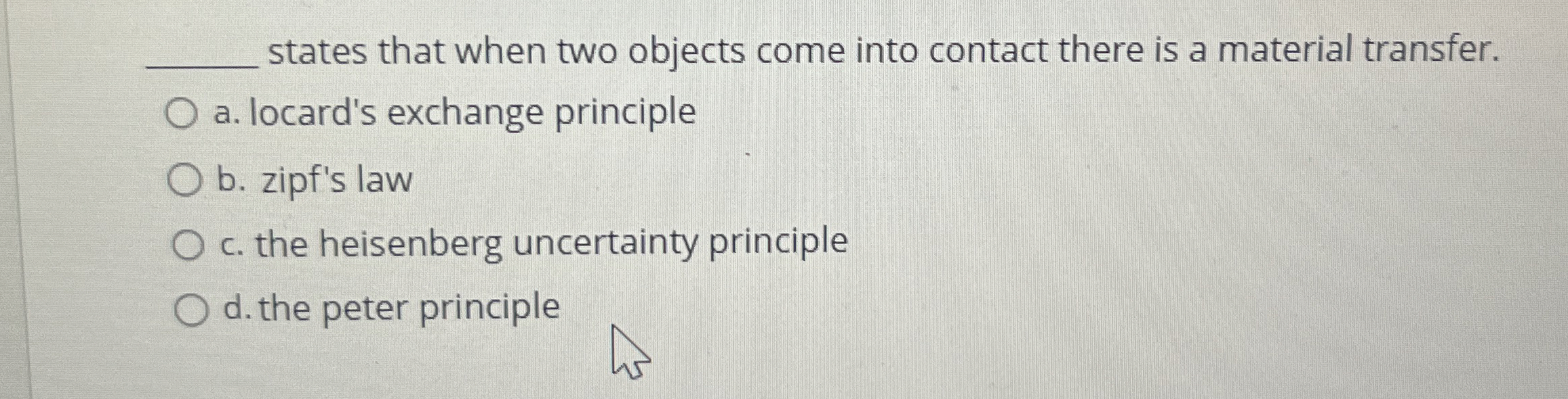 q , states that when two objects come into