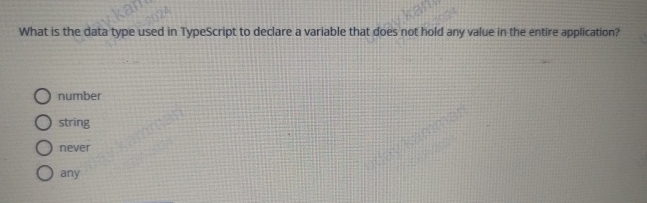 What is the data type used in TypeScript to
