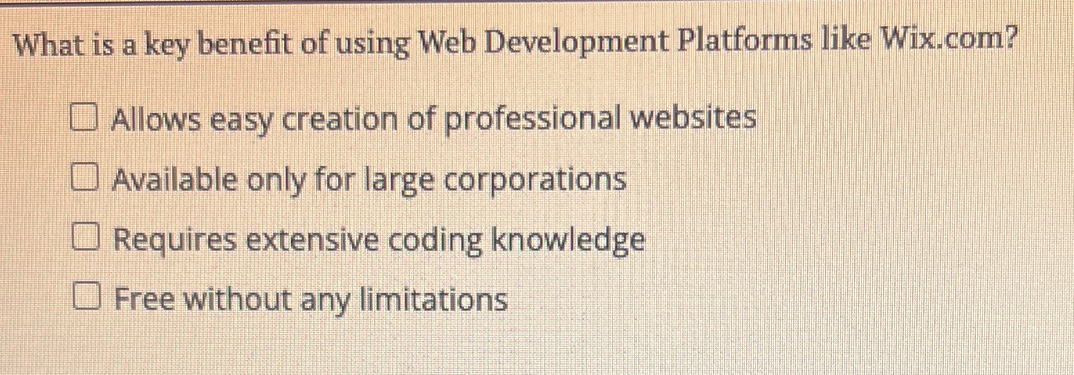 What is a key benefit of using Web Development