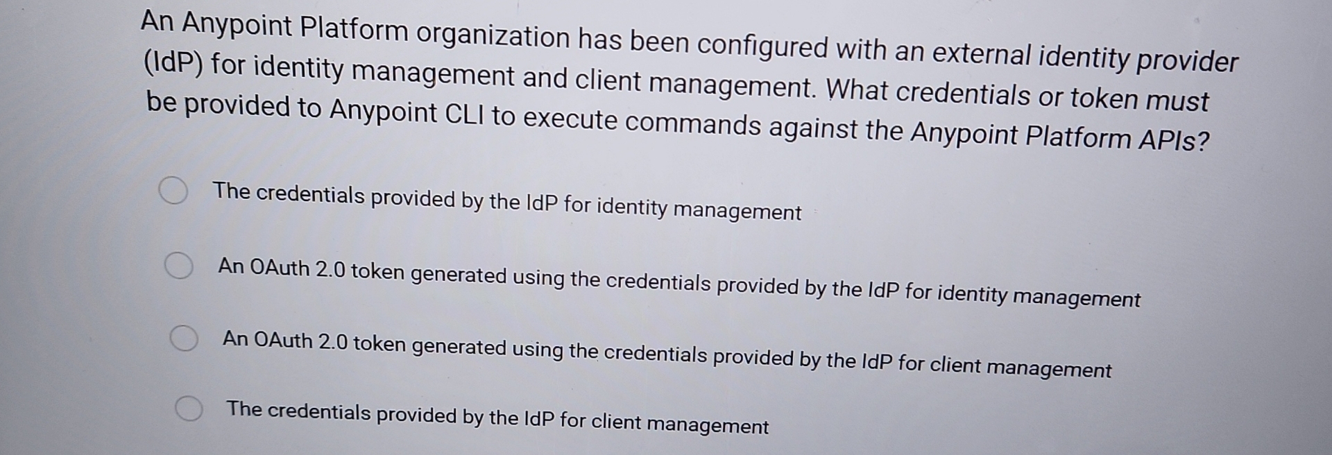 An Anypoint Platform organization has been