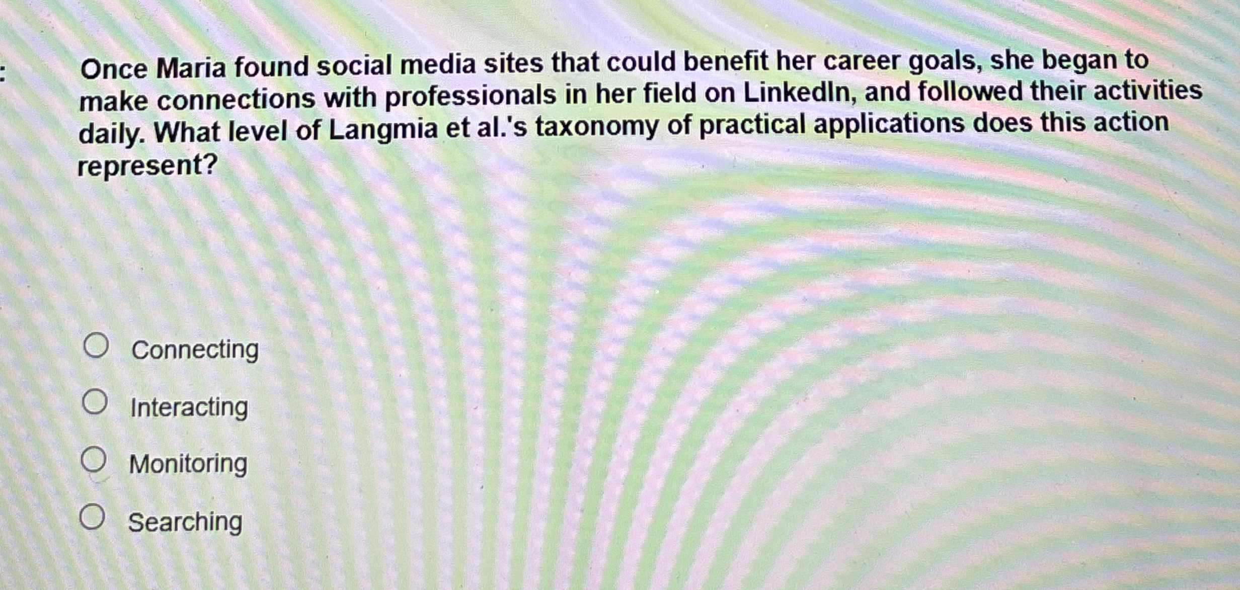 Once Maria found social media sites that could