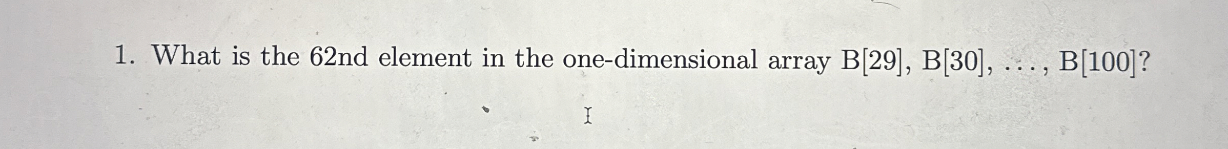 What is the 6 2 nd element in the one -